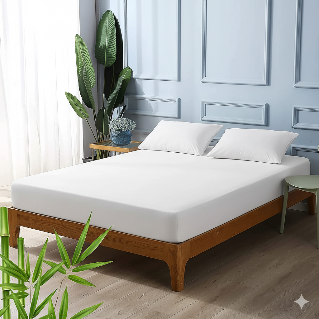 Premium Quality Waterproof Mattress Protector - White